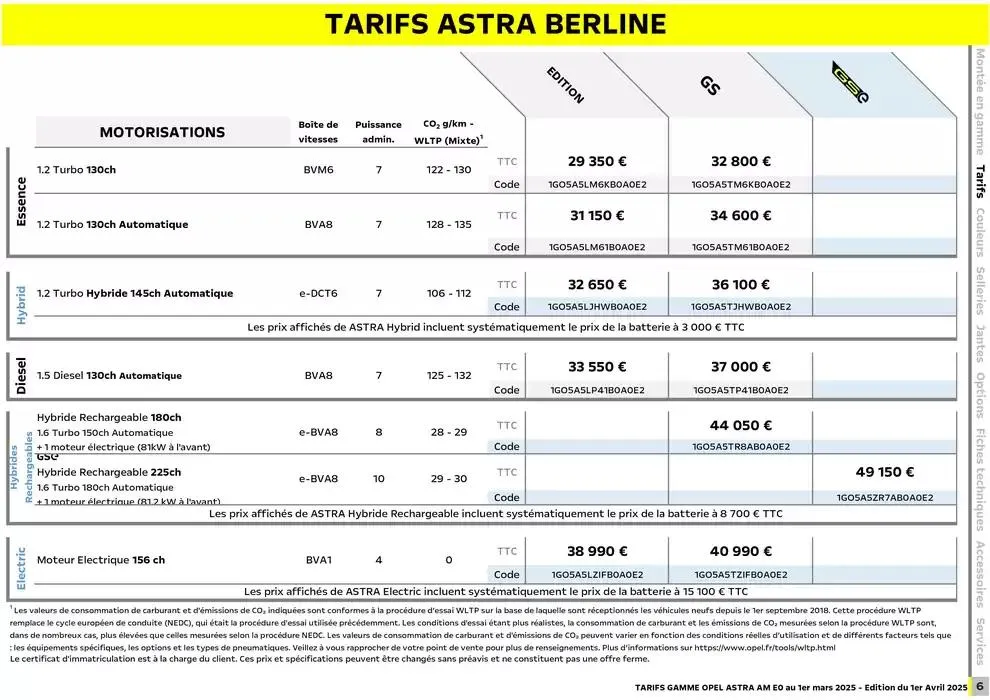 Opel Astra et Astra Sports Tourer du 3 avril au 3 avril 2026 - Catalogue page 7
