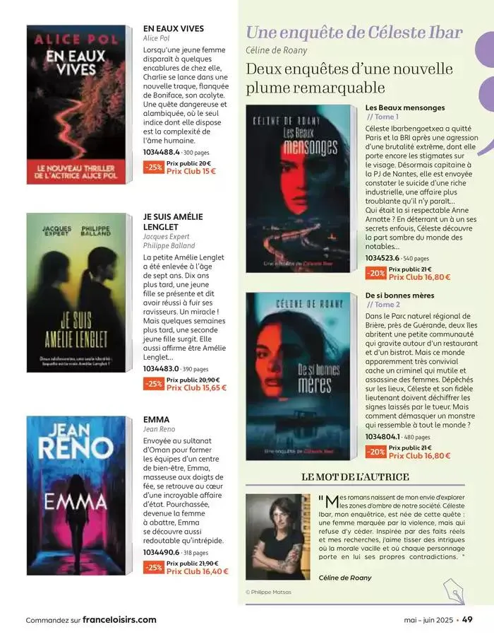 Mai - Juin 2025 du 30 avril au 30 juin 2025 - Catalogue page 49