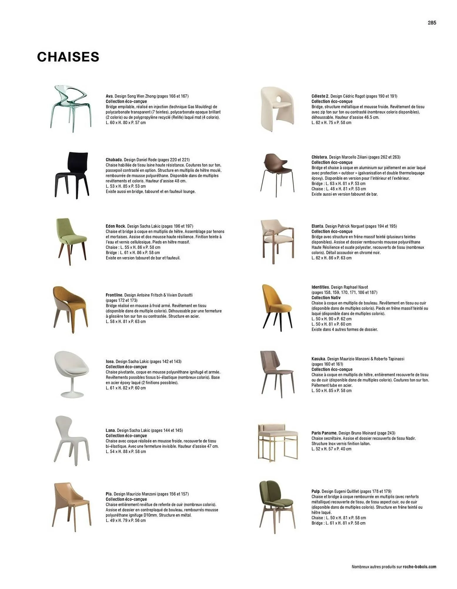 Catalogue Roche Bobois du 13 janvier au 31 décembre 2026 - Catalogue page 287