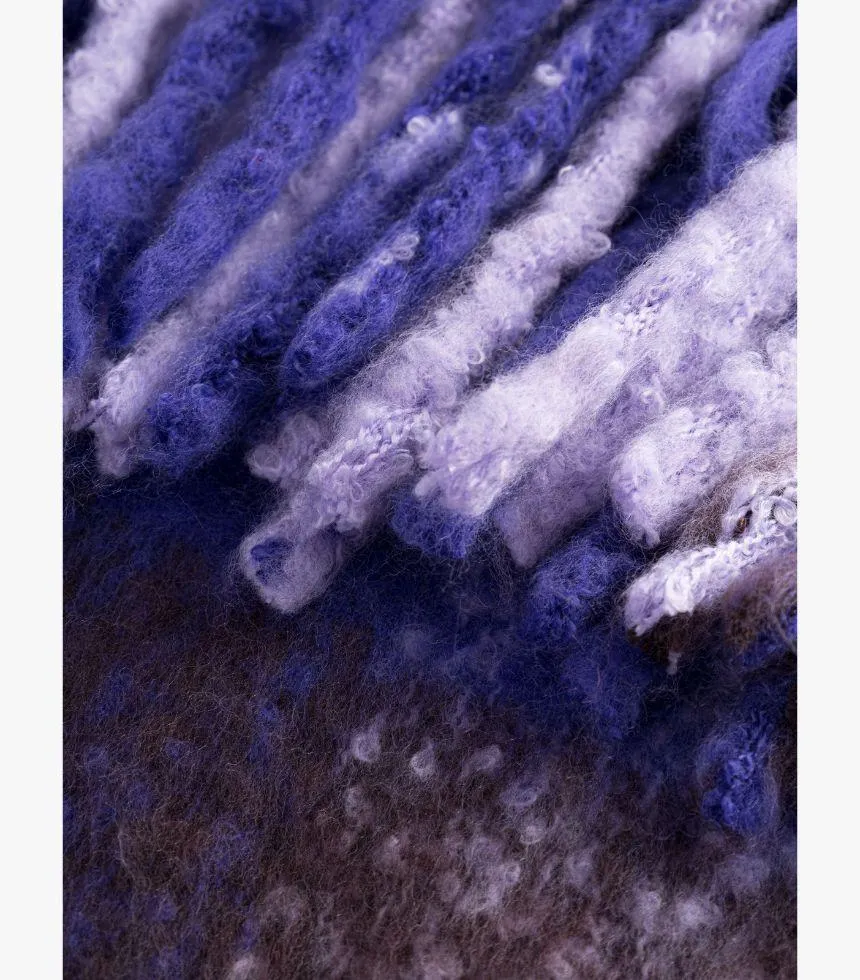 Echarpe carreaux femme violet