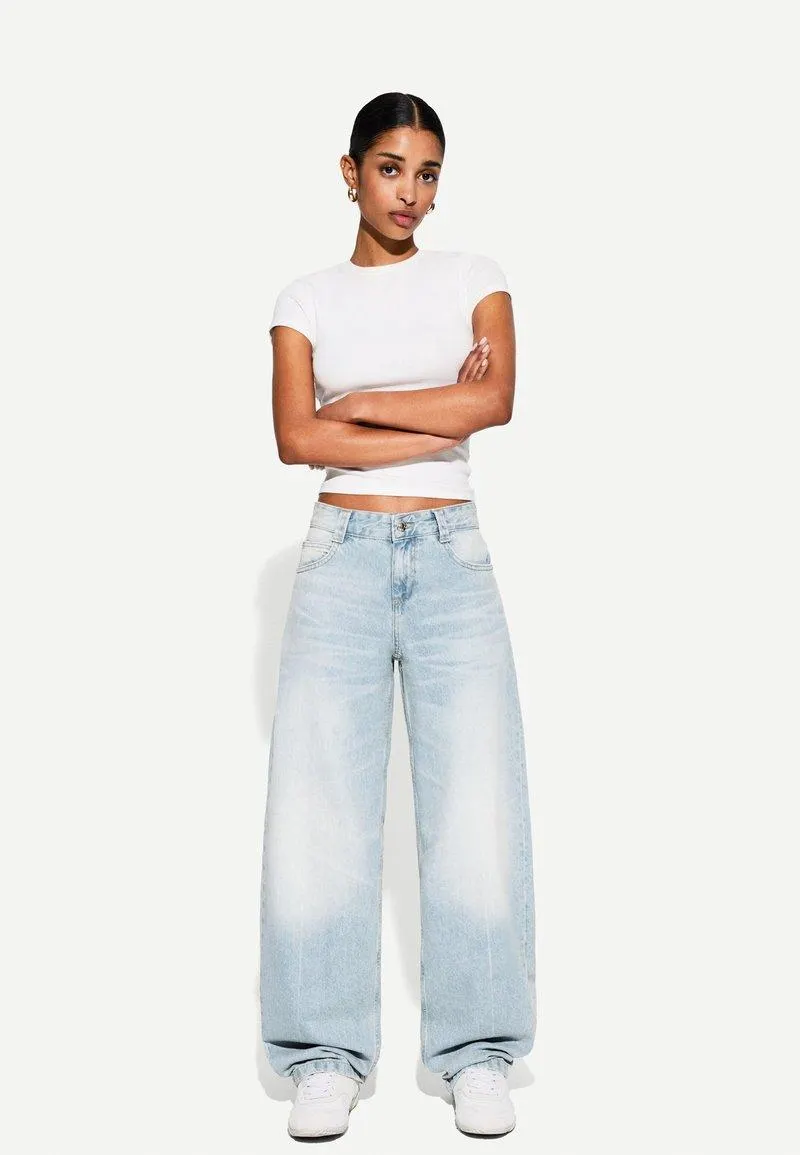 BALLOON - BAGGY - Jean boyfriend - light blue denim