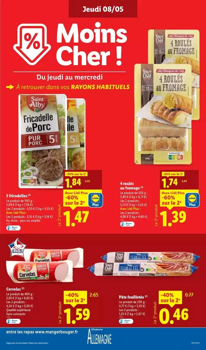 Profitez d'une baisse de prix dans les supermarchés Lidl sur vos produits du quotidien ! du 8 mai au 14 mai 2025 - Catalogue page 11