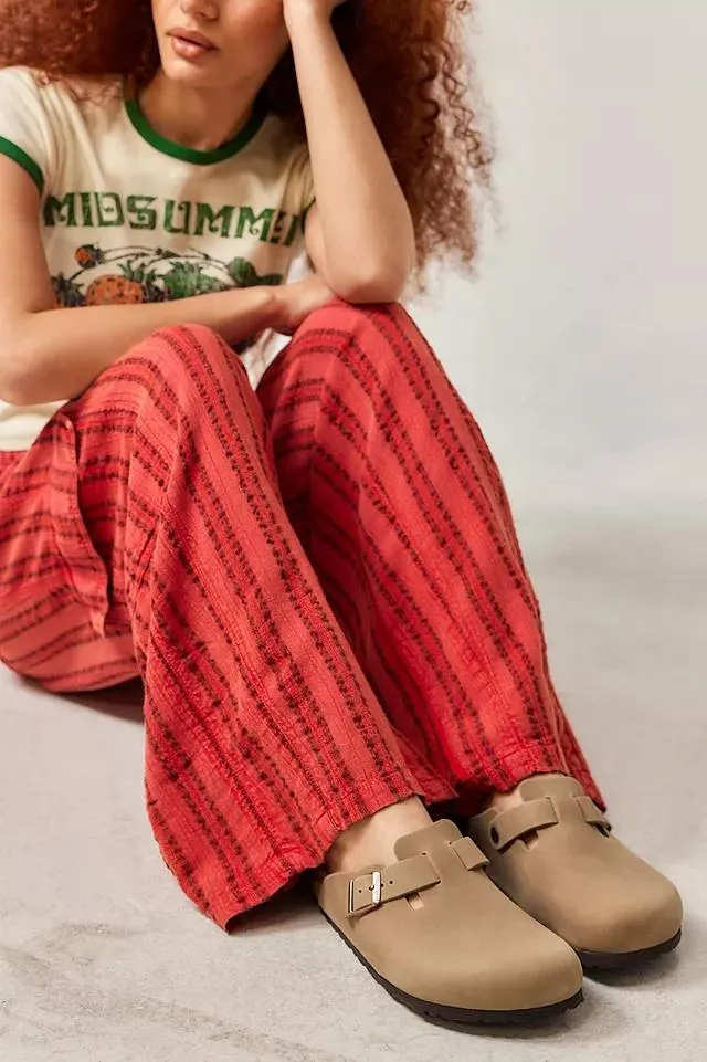 Birkenstock - Sabots en cuir huilé Boston Tobacco