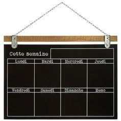 Semainier à suspendre en ardoise 69x50cm