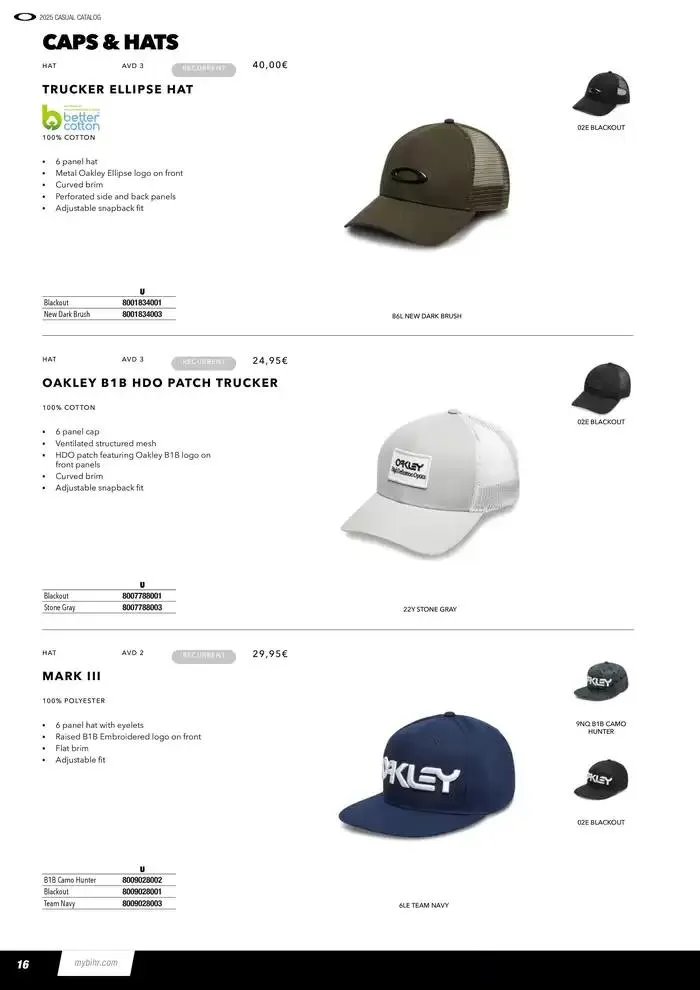 OAKLEY Casual 2025 du 27 mars au 31 décembre 2025 - Catalogue page 16