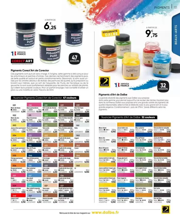 CATALOGUE DALBE 2025 du 27 janvier au 31 décembre 2025 - Catalogue page 153