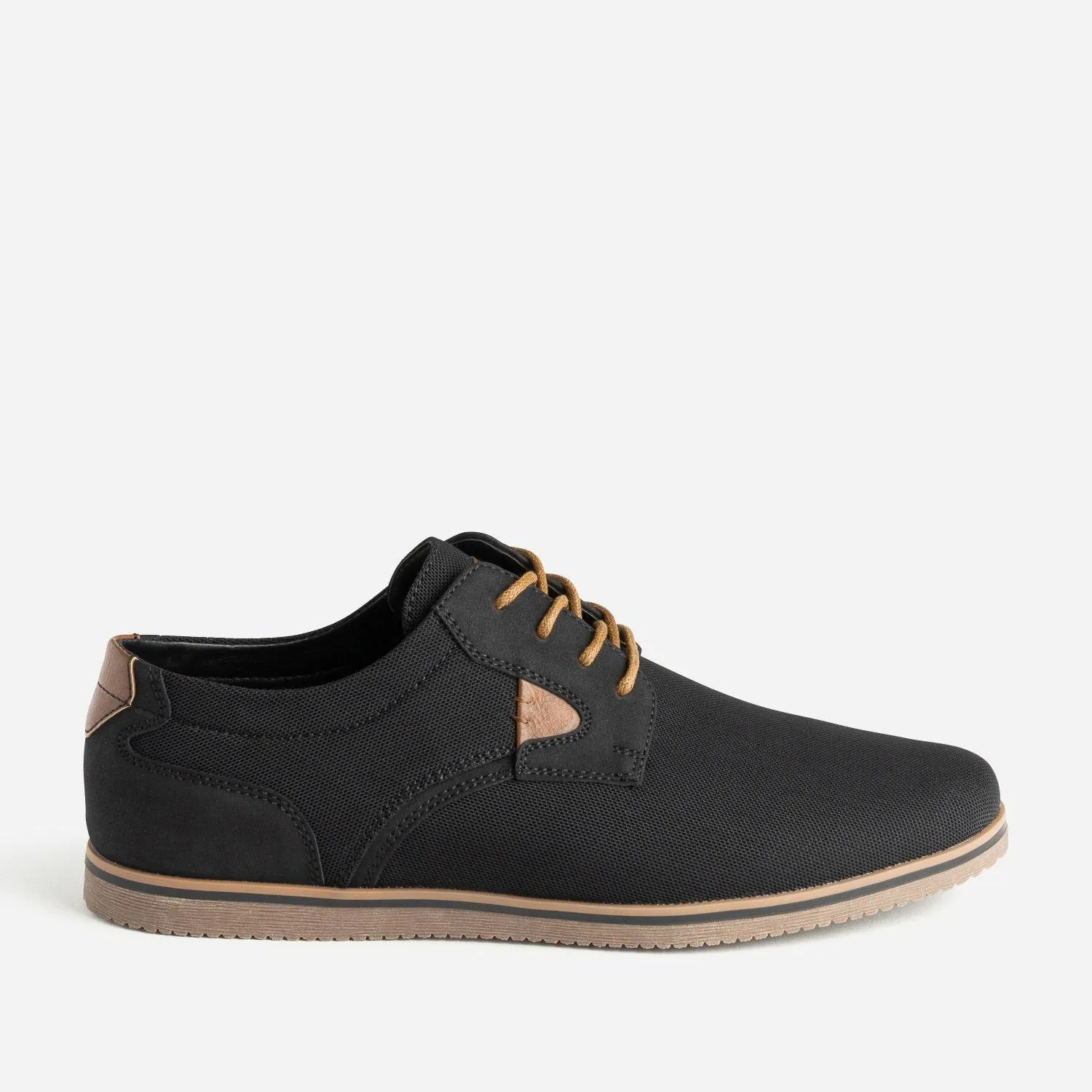 Derby confort noir en textile