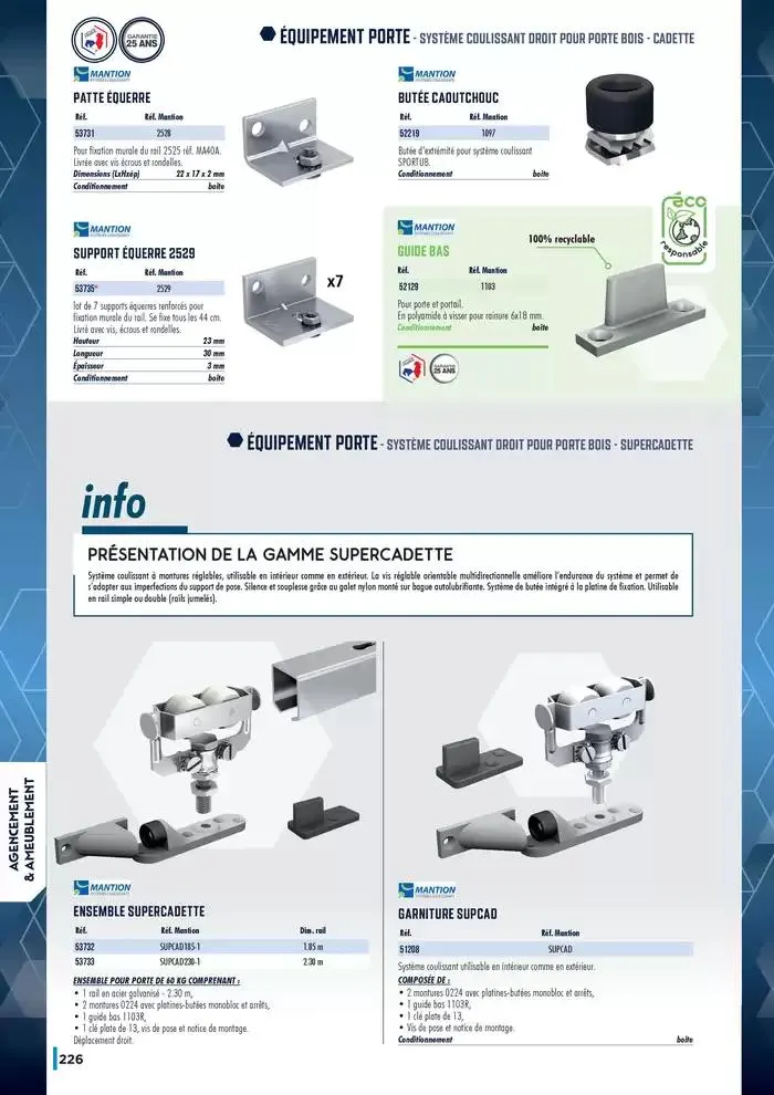 Guide Quincaillerie Serrurerie 2025 - 2026 du 1 avril au 1 avril 2026 - Catalogue page 228