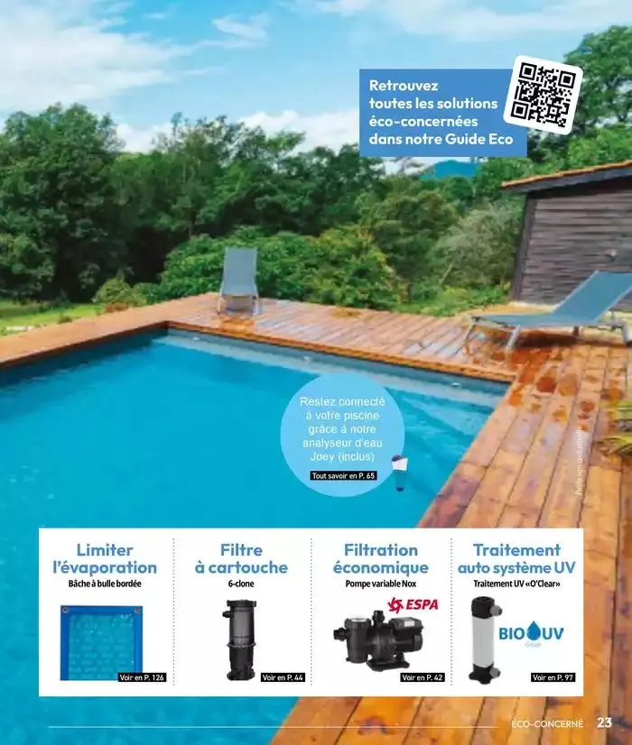 Les plaisir de l'eau Piscine,Spa,Arrosage du 10 mars au 31 décembre 2025 - Catalogue page 23