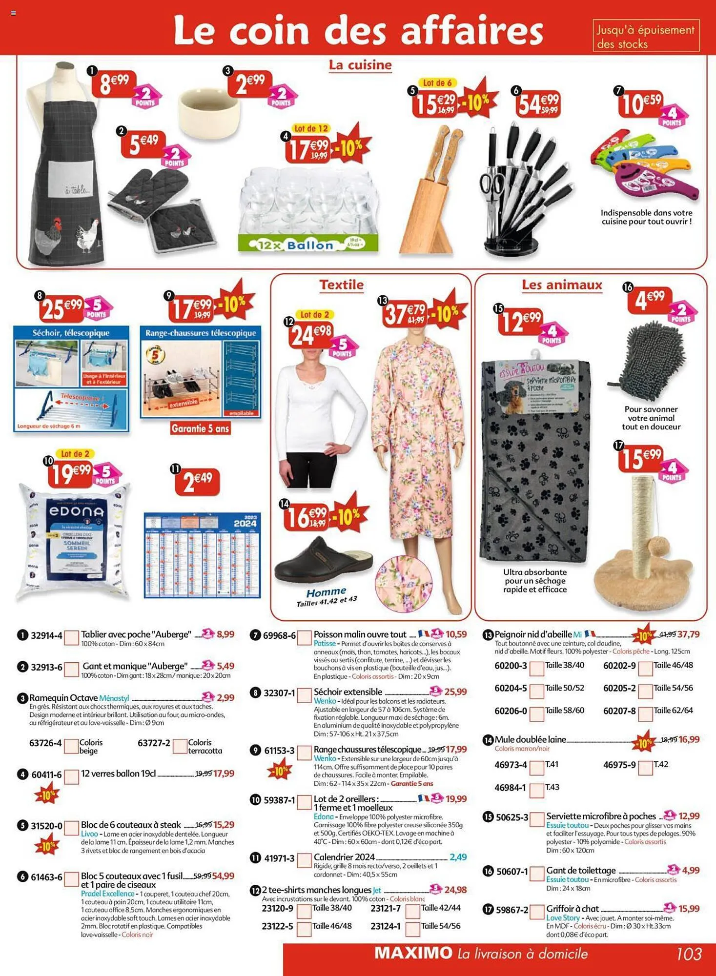 Catalogue Maximo du 19 janvier au 25 février 2024 - Catalogue page 103