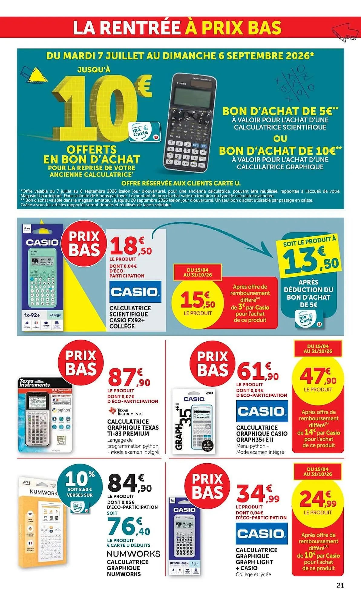 Catalogue Super U du 7 juillet au 9 août 2026 - Catalogue page 21