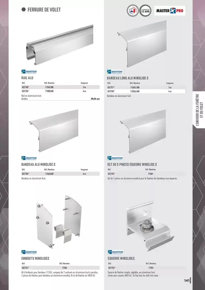 Guide Quincaillerie Serrurerie 2025 - 2026 du 1 avril au 1 avril 2026 - Catalogue page 143
