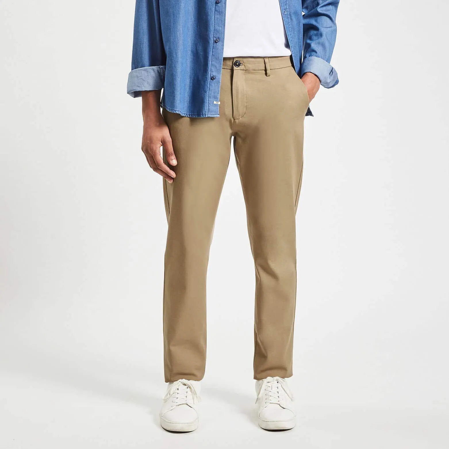 Pantalon chino slim urbain "le parfait by JULES" - Beige