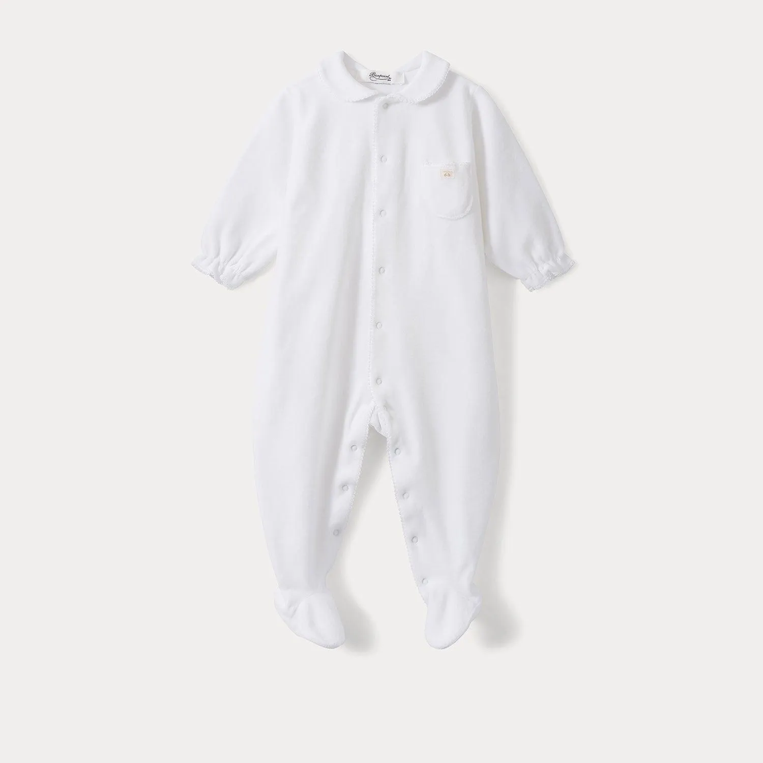 Pyjama col rond blanc lait