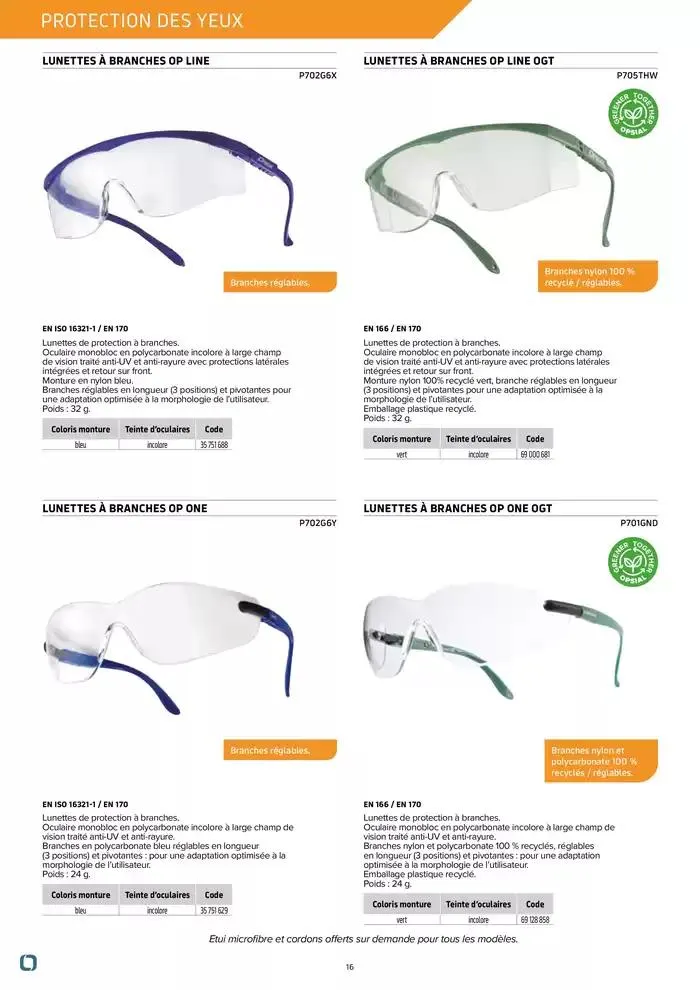 Équipements de Protection Individuelle du 21 janvier au 30 juin 2025 - Catalogue page 16