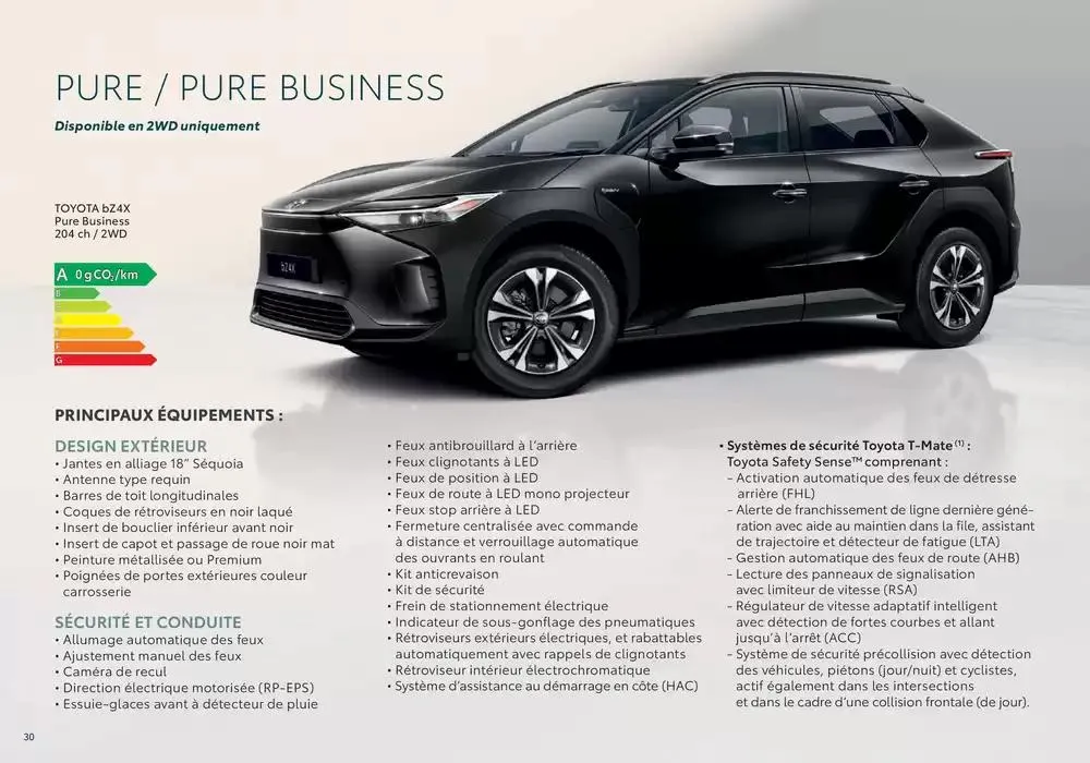 Toyota bZ4X  du 7 janvier au 7 janvier 2026 - Catalogue page 30