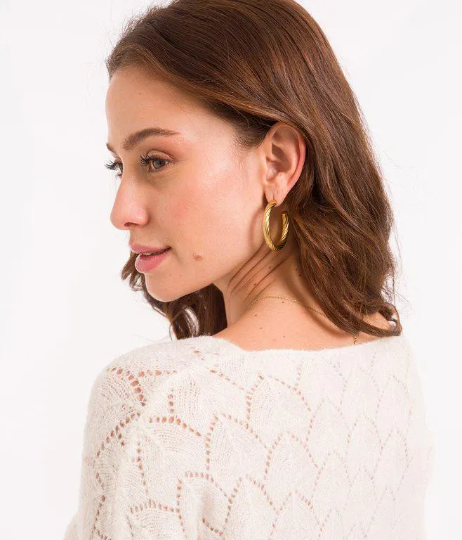 Boucles d'oreilles en acier inoxydable