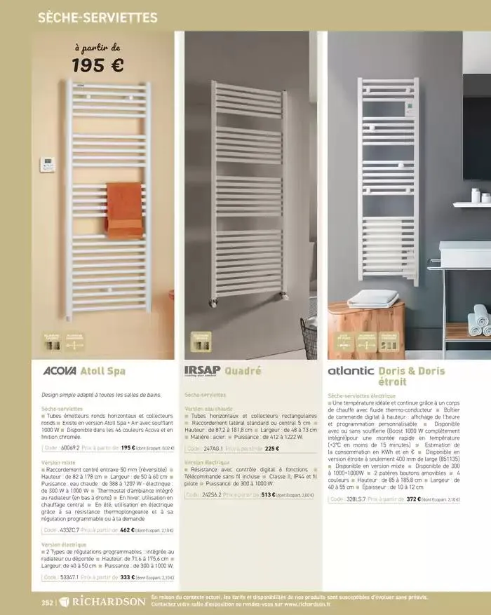 SALLE DE DE BAINS ET CARRELAGE 2025 du 11 avril au 31 décembre 2025 - Catalogue page 354