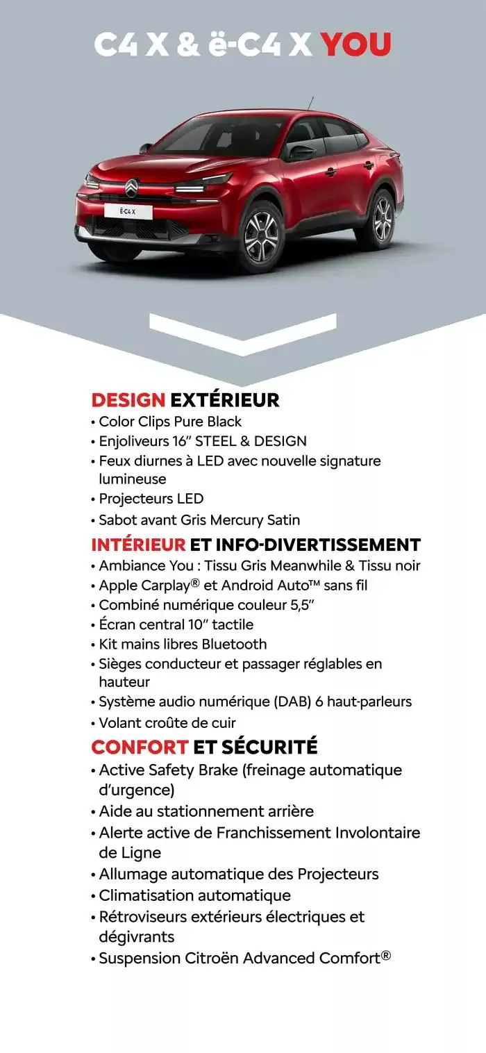 Citroën Nouvelle ë-C4 X Electrique C-BOOK du 15 janvier au 15 janvier 2026 - Catalogue page 12