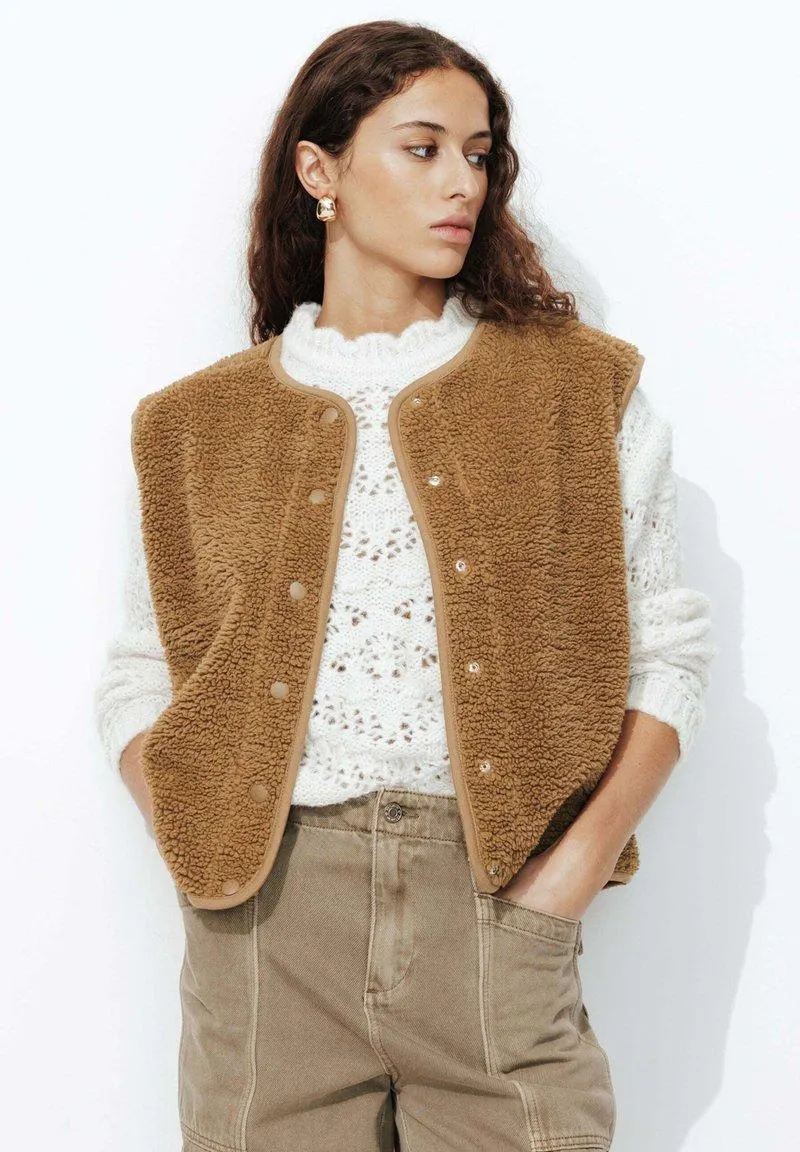 PALOMA RÉVERSIBLE LÉOPARD - Veste sans manches - marron