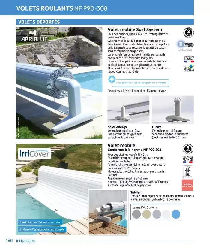 Les plaisir de l'eau Piscine,Spa,Arrosage du 10 mars au 31 décembre 2025 - Catalogue page 140