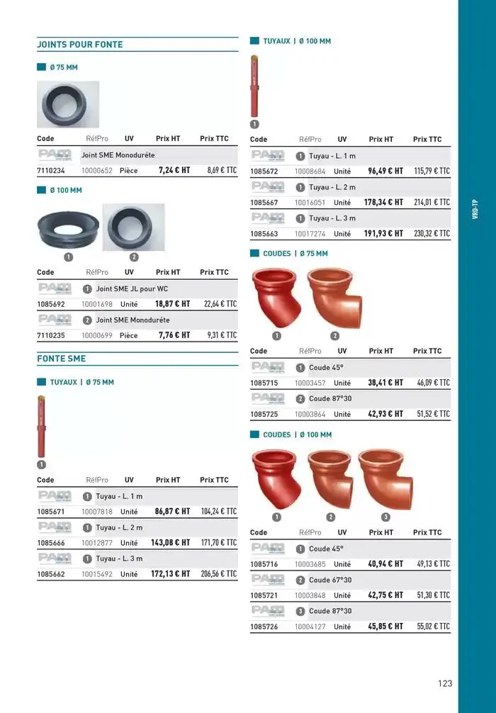 Matériaux 2025 du 1 janvier au 31 décembre 2025 - Catalogue page 123