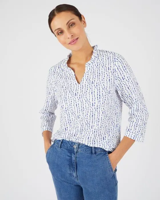 Top maille reliéfée imprimée