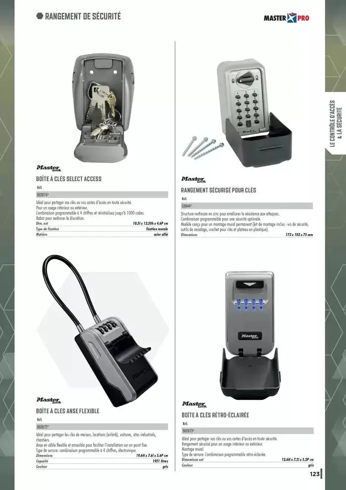 Guide Quincaillerie Serrurerie 2025 - 2026 du 1 avril au 1 avril 2026 - Catalogue page 125