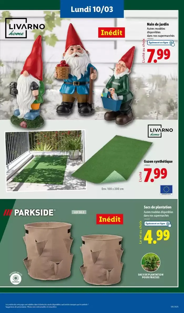 Jardin, beauté, bricolage… De nouvelles bonnes affaires vous attendent chez Lidl ! du 10 mars au 13 mars 2025 - Catalogue page 7