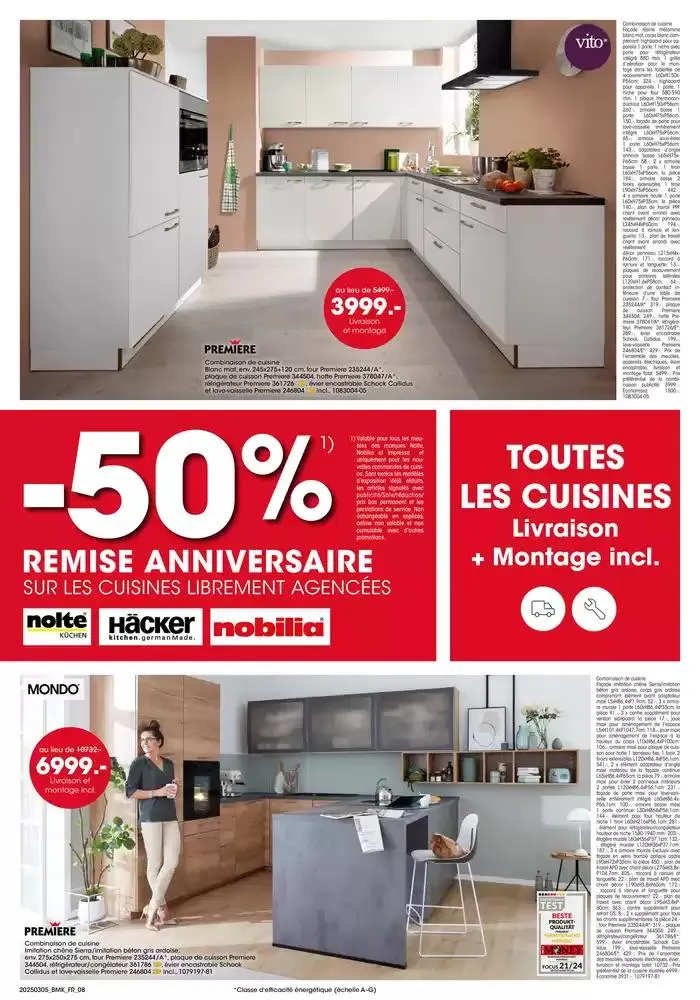 ACTION ANNIVERSAIRE MÖBEL MARTIN du 5 mars au 18 mars 2025 - Catalogue page 8