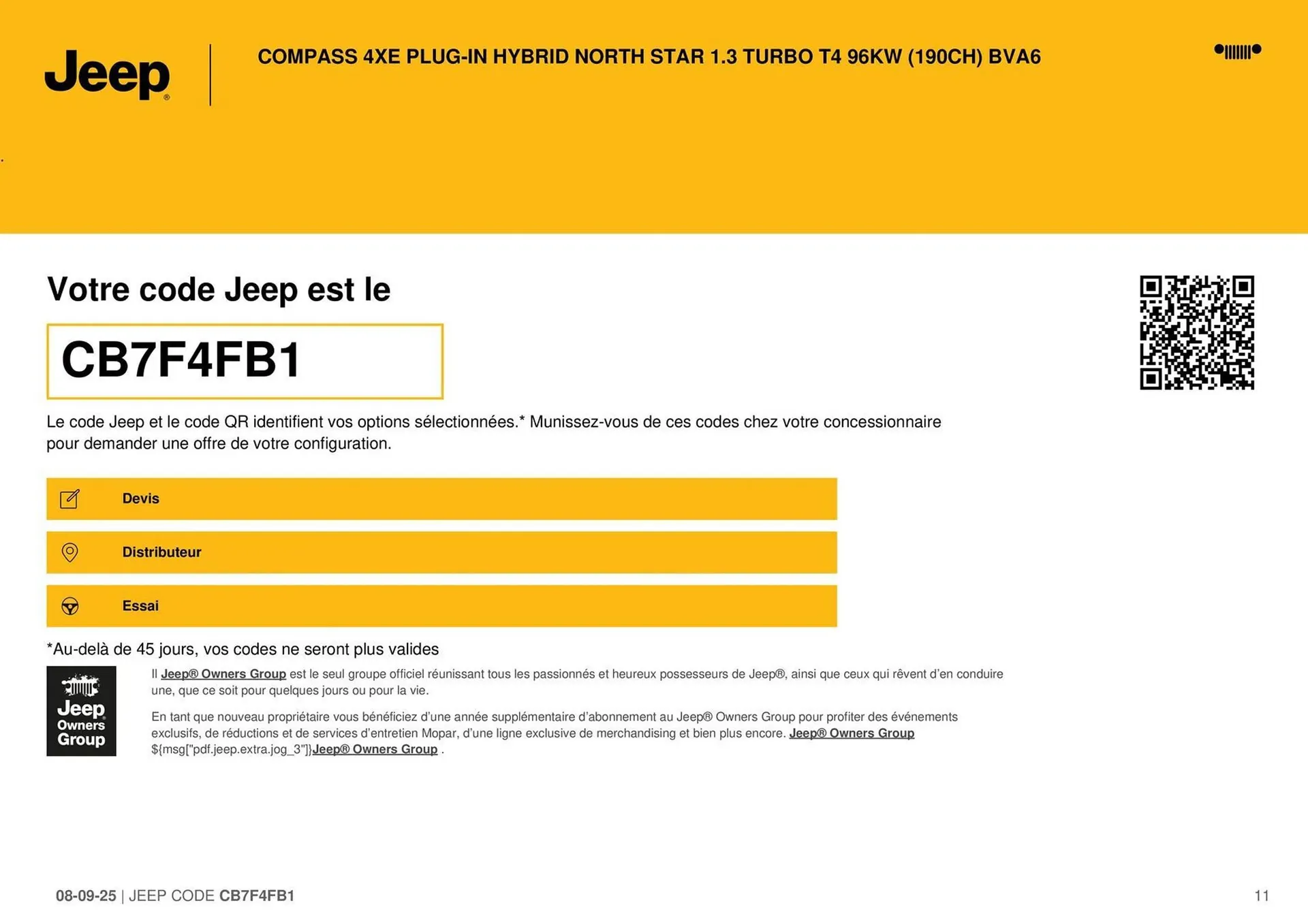 Catalogue Jeep du 9 septembre au 9 septembre 2026 - Catalogue page 11