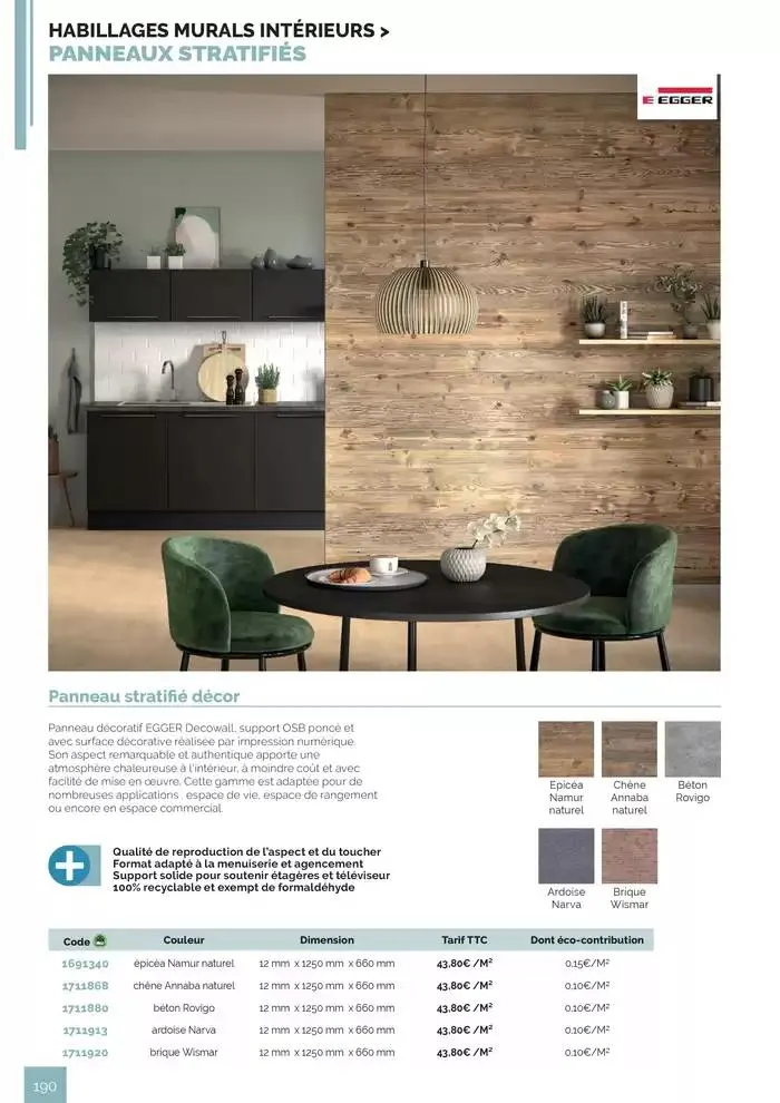 BOIS PANNEAUX 2025 2026 du 30 avril au 31 décembre 2026 - Catalogue page 190