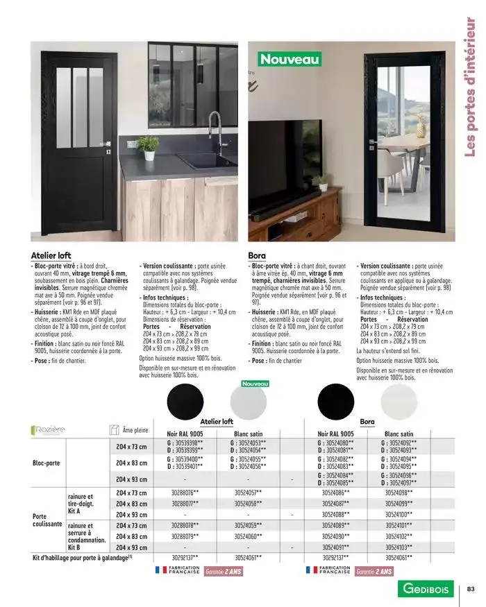 Aménagents Intérieurs 2025 du 1 janvier au 31 décembre 2025 - Catalogue page 83