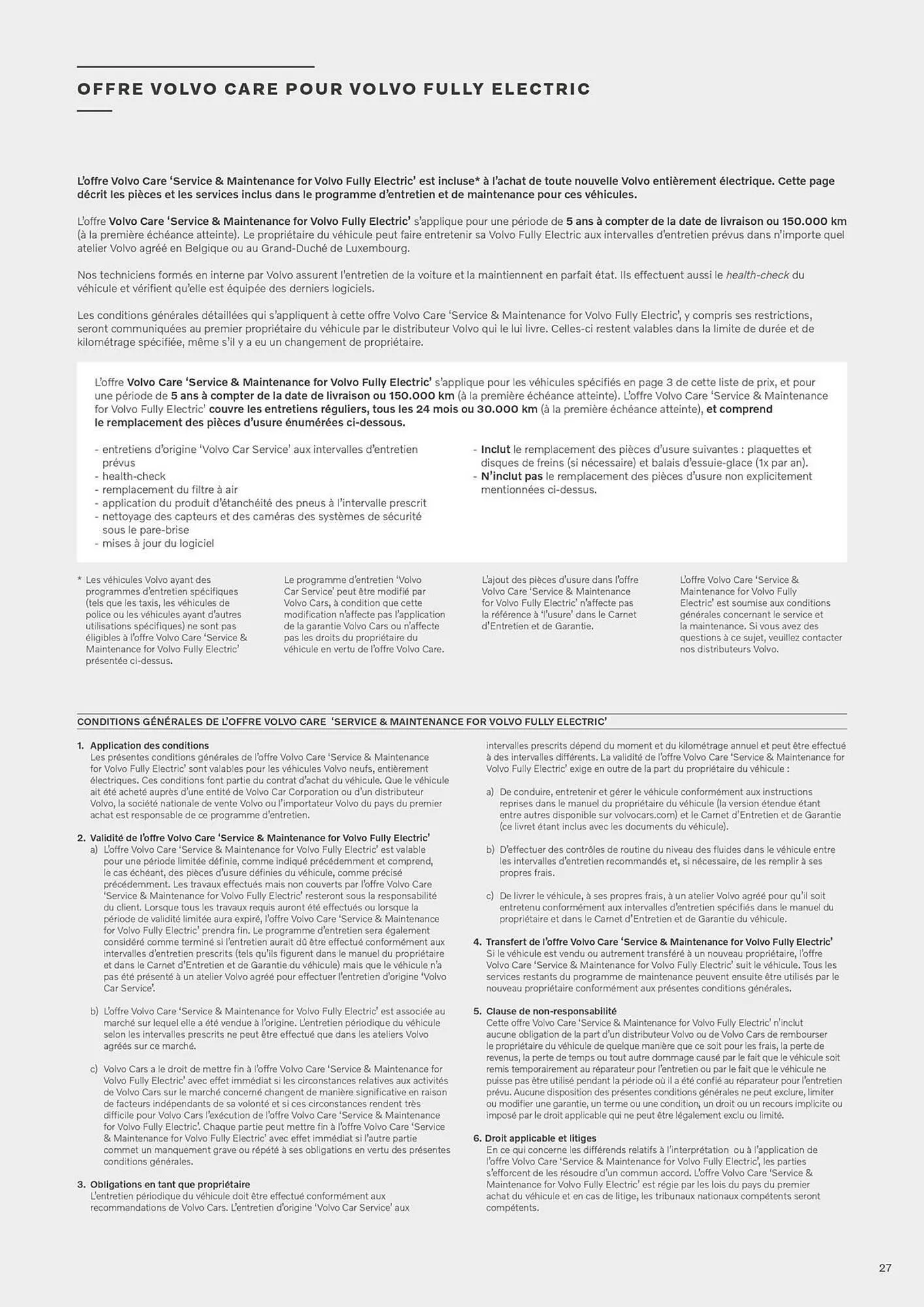 Catalogue VOLVO du 7 janvier au 31 décembre 2025 - Catalogue page 27