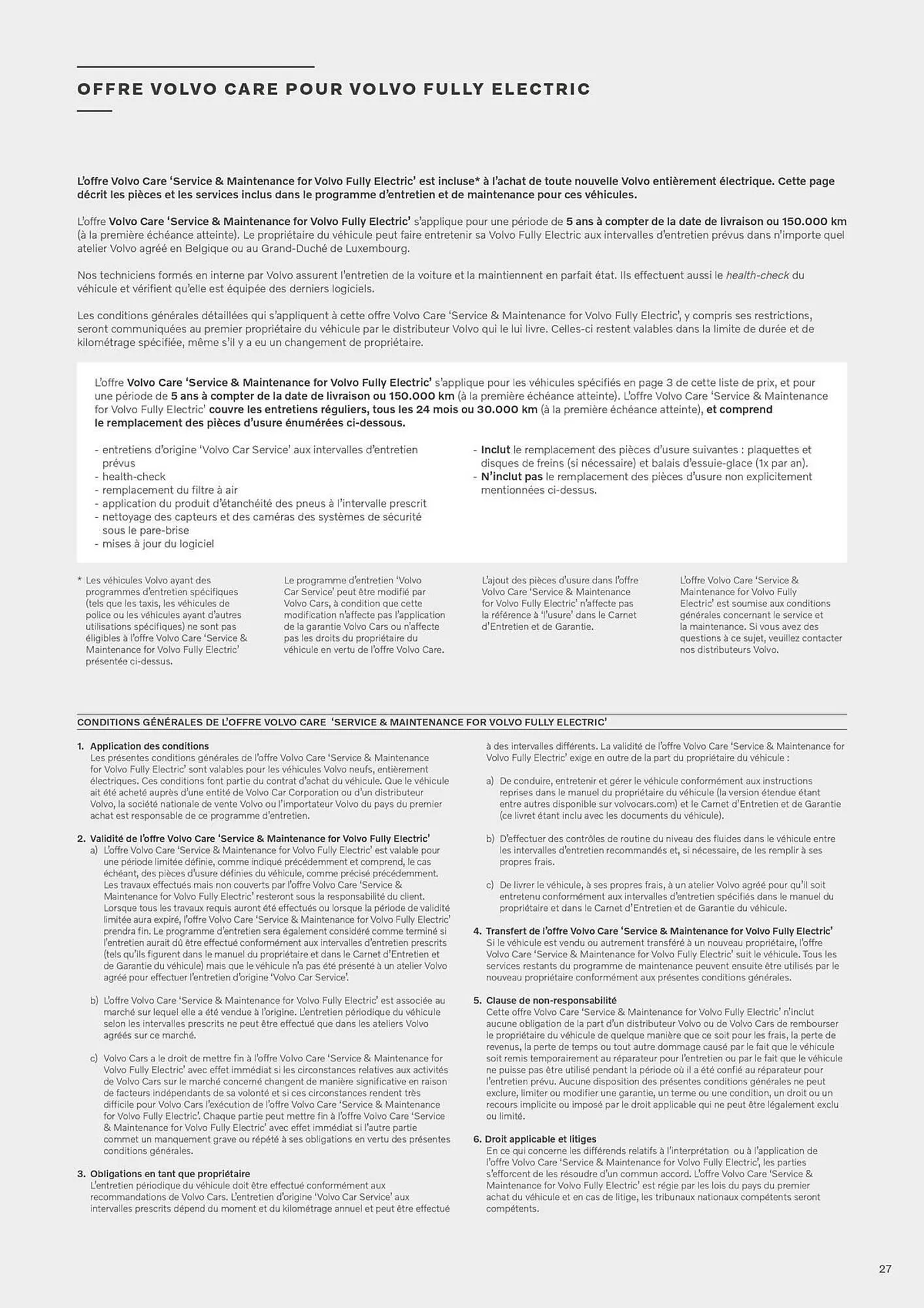 Catalogue VOLVO du 7 janvier au 31 décembre 2025 - Catalogue page 27