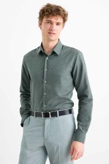 Business shirt - regular fit - kent collar - easy-iron - patterned