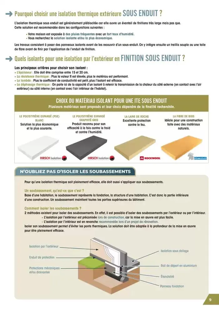 Guide Isolation Thermique par l'Extérieur du 18 février au 31 décembre 2025 - Catalogue page 9