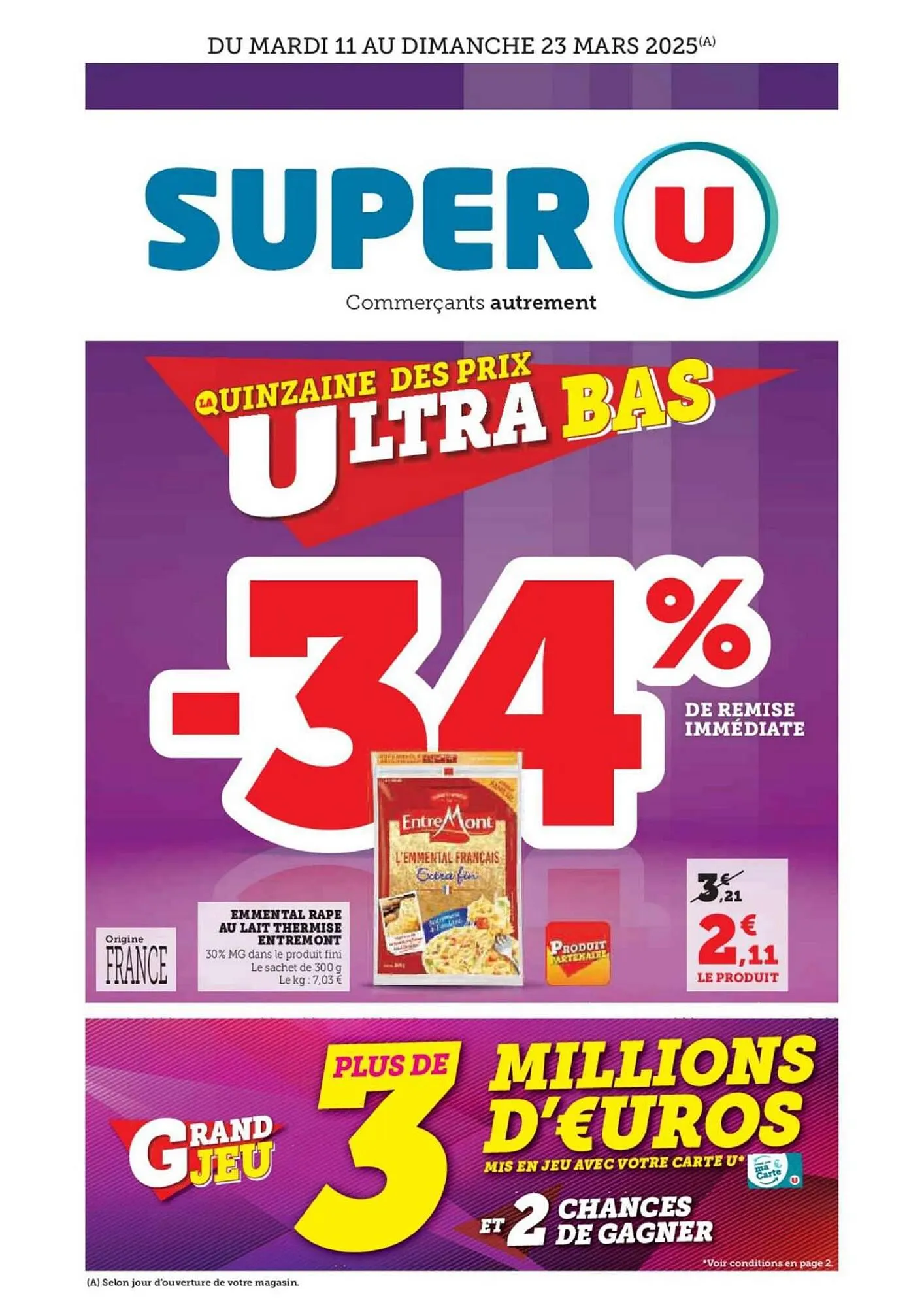 Catalogue Super U du 11 mars au 23 mars 2025 - Catalogue page 1