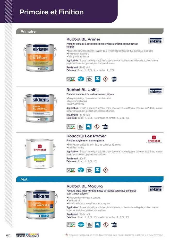  Le catalogue Sikkens Solutions 2023 du 9 mai au 31 décembre 2025 - Catalogue page 60