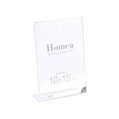 Cadre photo sous verre plastique transparent à poser format portrait 10x15cm