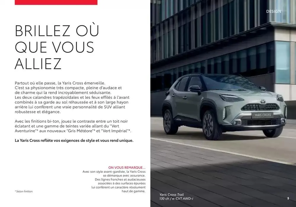 Toyota Yaris Cross du 27 mars au 27 mars 2026 - Catalogue page 5
