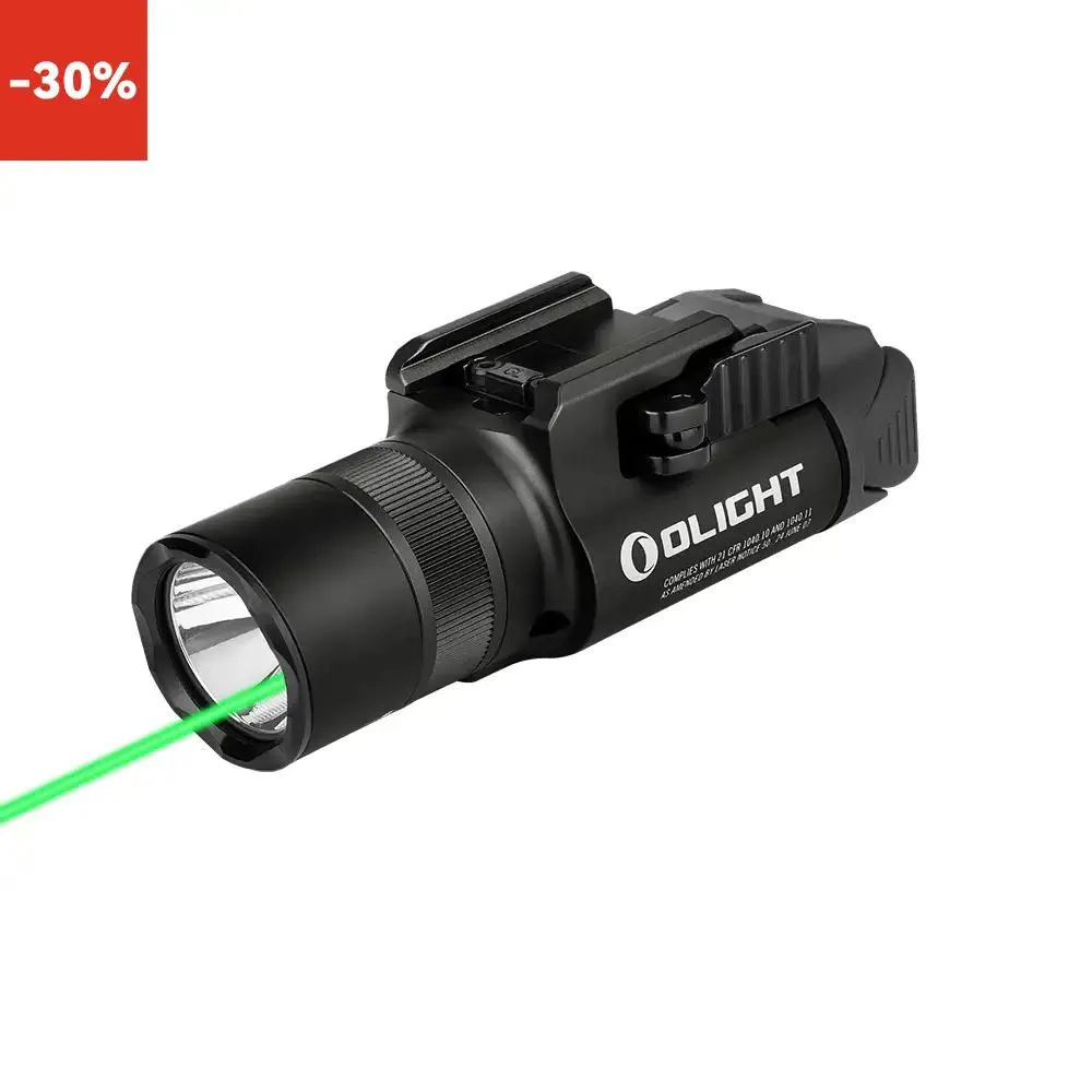 Olight Baldr Pro R - Lampe Tactique 1913 GL Avec Laser Vert & 1350 lumens LED