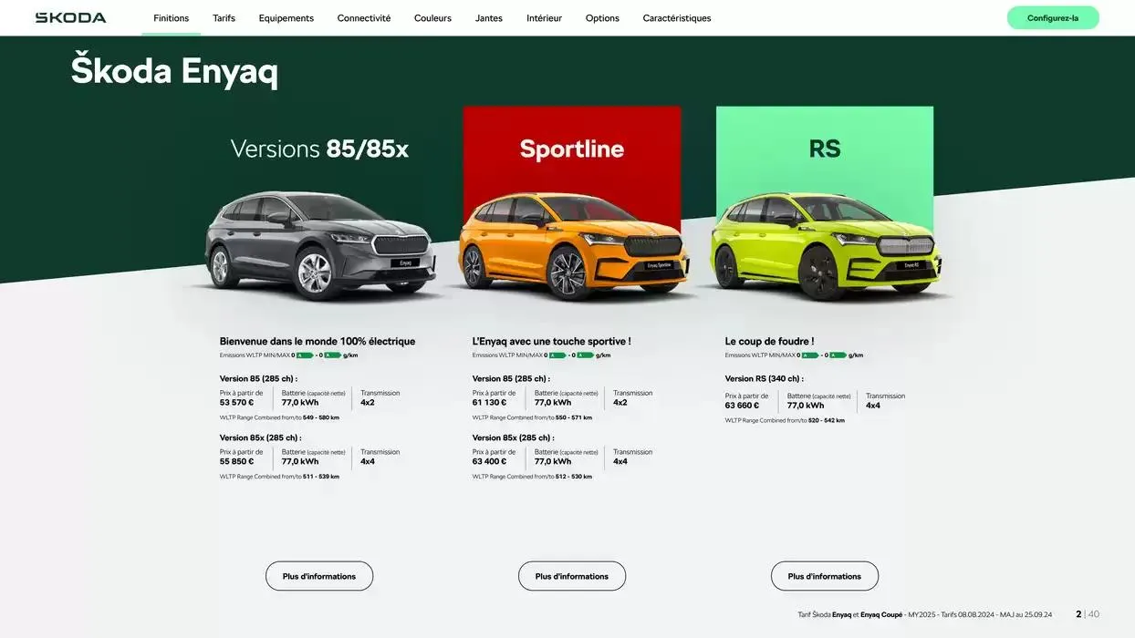 Enyaq SUV Version 85 du 6 novembre au 6 novembre 2025 - Catalogue page 2