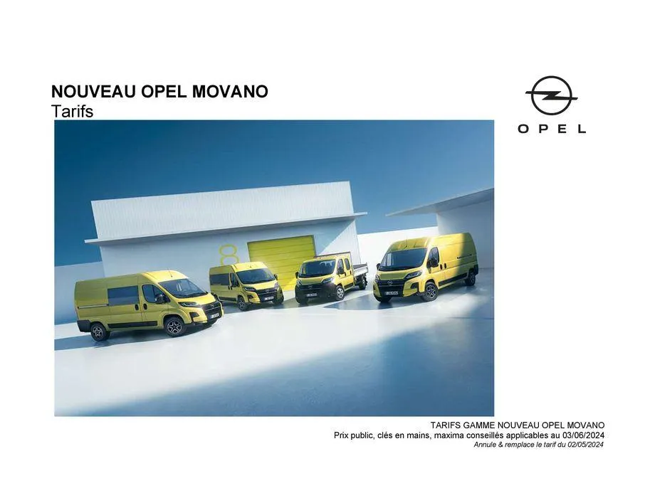Opel Nouveau Movano du 7 juin au 7 juin 2025 - Catalogue page 1