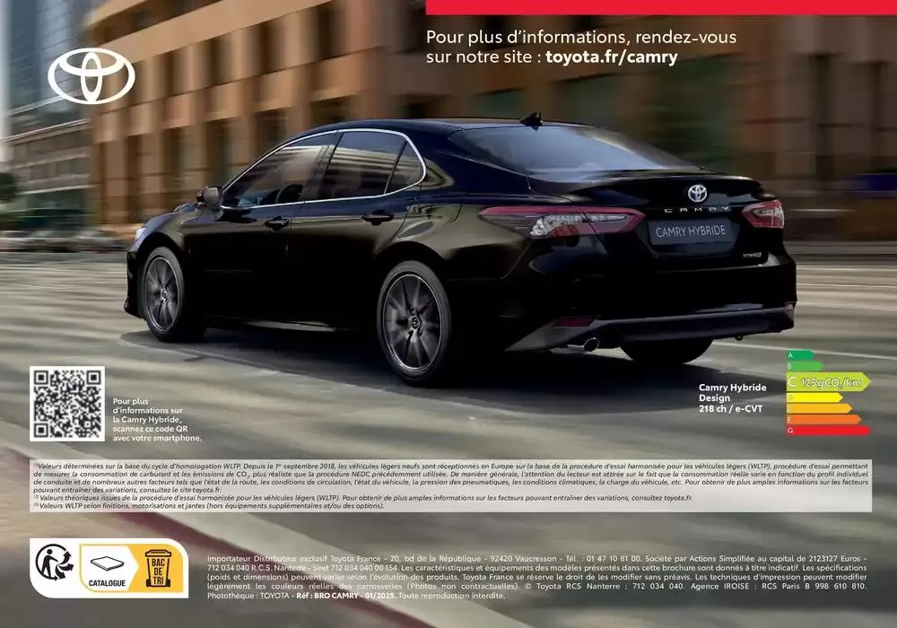 Toyota Camry  du 22 janvier au 22 janvier 2026 - Catalogue page 28