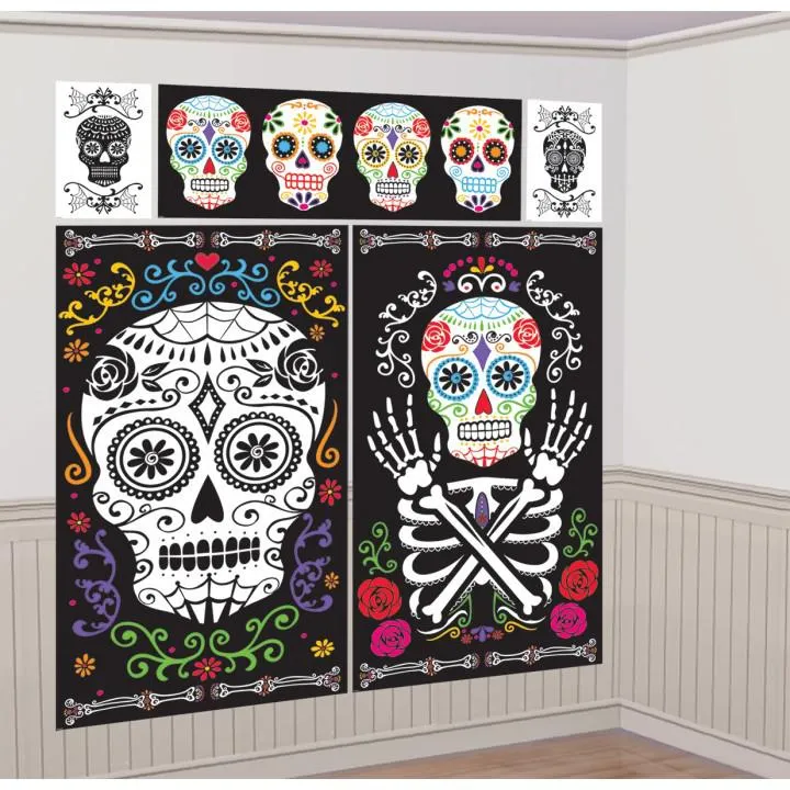 Lot de 5 Scenes setters Jour des morts Halloween 2cmx cm -