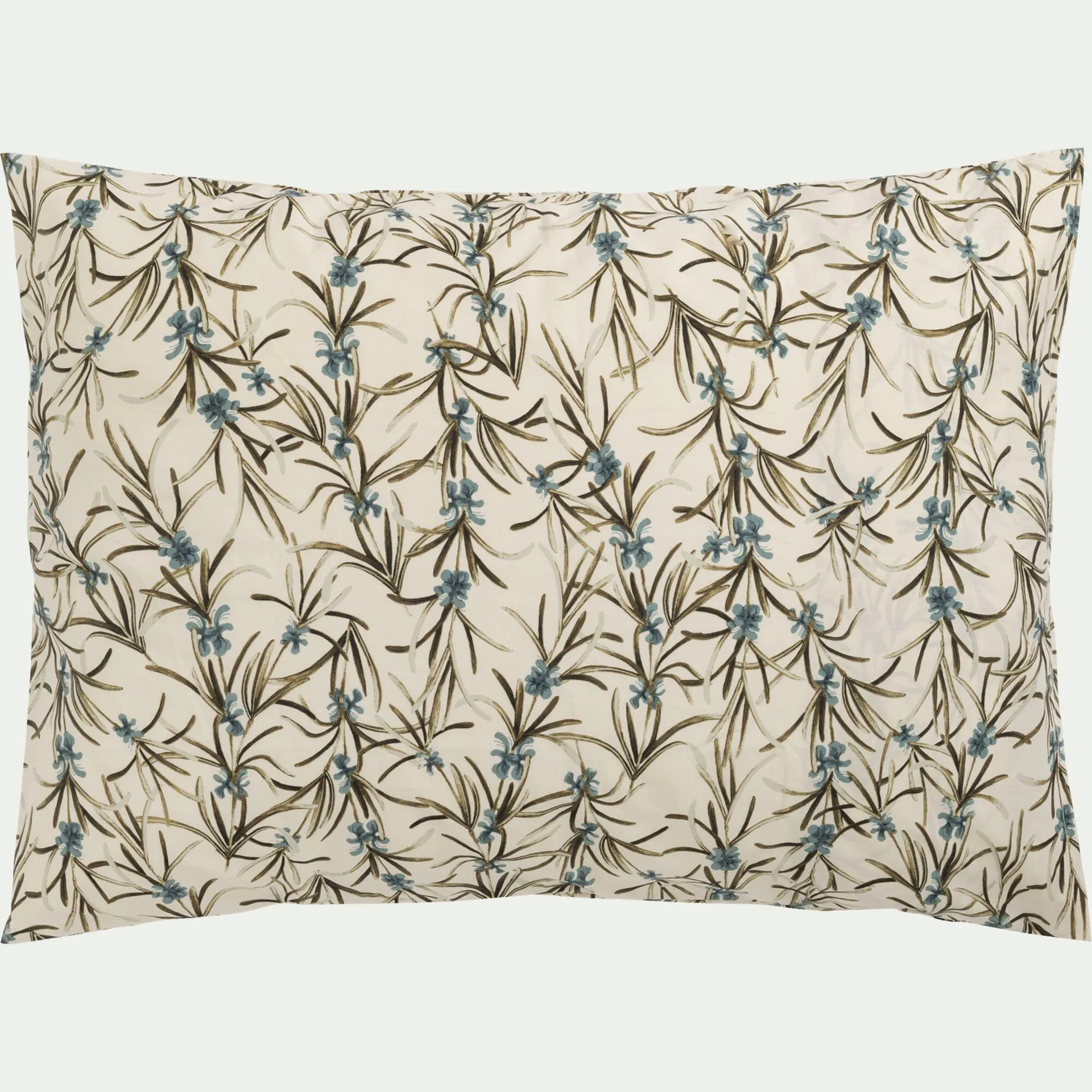 Lot de 2 taies d'oreiller en percale de coton 50x70cm - motifs romarin