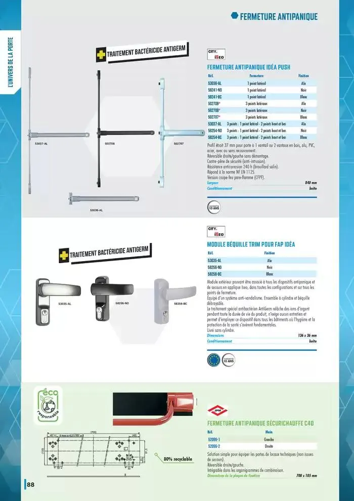 Guide Quincaillerie Serrurerie 2025 - 2026 du 1 avril au 1 avril 2026 - Catalogue page 90