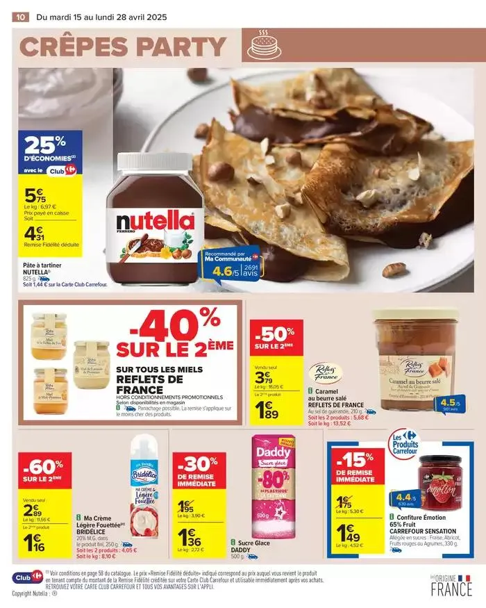 CRÊPES PARTY du 15 avril au 28 avril 2025 - Catalogue page 12