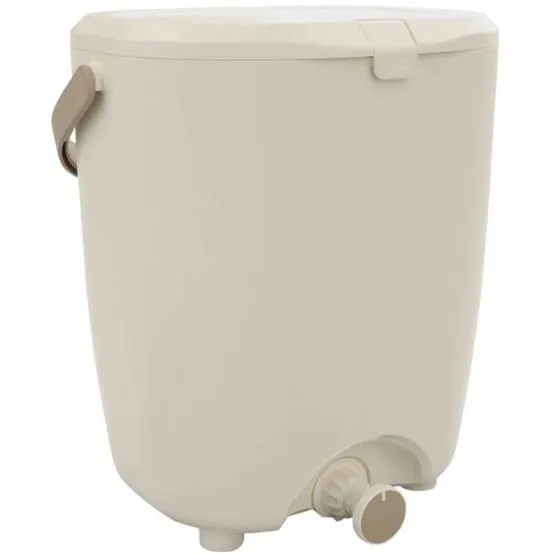 Composteur Bokashi plastique blanc crème L.25.1 cm l.30.3 cm H.34.5 cm - Hozelock